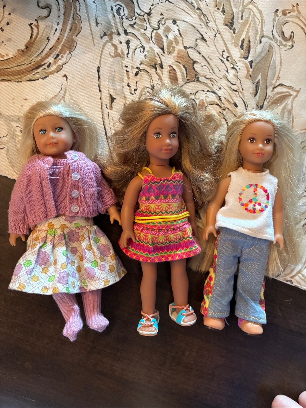 American Girl,  set of 3 mini dolls.